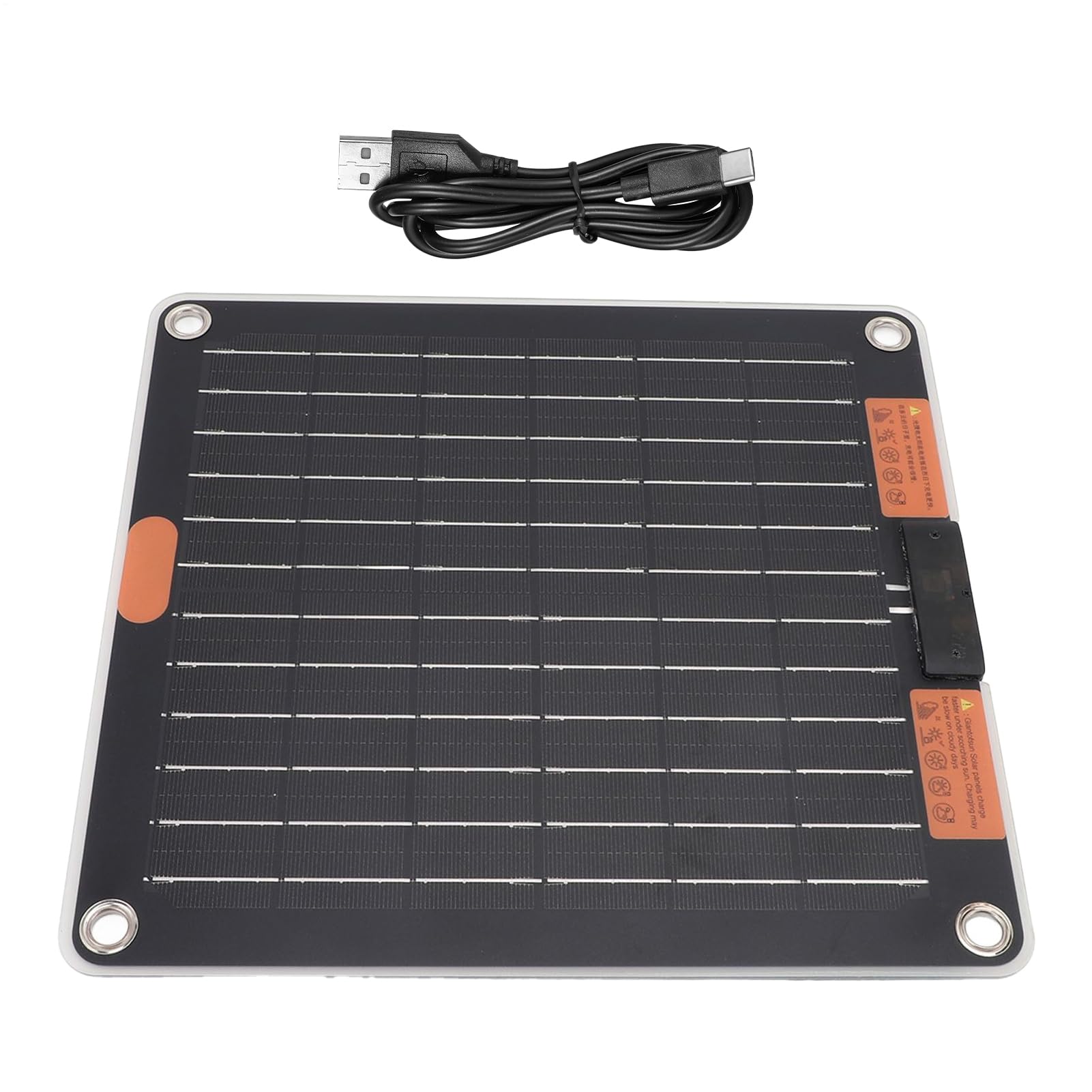 Solar Panel Battery Charger, 30w Fast Charging Power Bank, Portable Monocrystalline Pack, Usb Ports Backup Power for Camping, Hiking, Backpacking, 1.06x0.98x0.12 inches