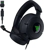 Razer Fone de ouvido para jogos Kraken V4 X com fio: drivers de 40 mm - microfone cardioide - almofadas de espuma de memória - iluminação RGB cromada - cabo tipo C e tipo A - para PC, Mac, PS5