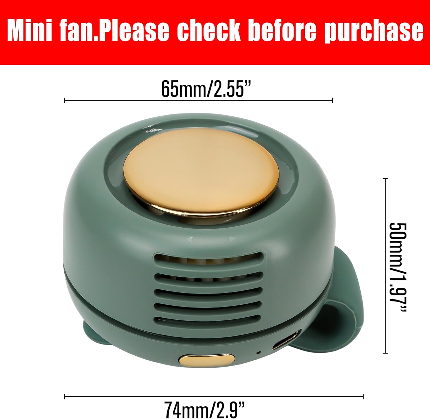 Portable Waist Clip Fan, Silent Mini Bladeless Fan Clip On, Adjustable 3-Speed Suspended Whirlwind Cooler Fans Clip-on for Shirt and Waist, Outdoor & Travel & Office, Travel Accessories Gift - Image 2