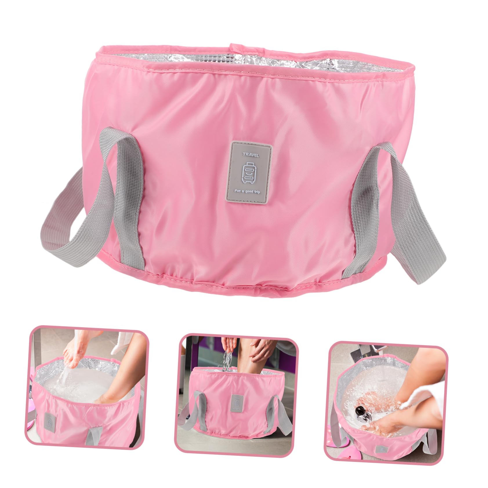 BCOATH Portable Foot Soaking Bucket Collapsible Camping Wash Basin for Travel Durable Easy to Store Multi Function Foot Tub for Outdoor Use