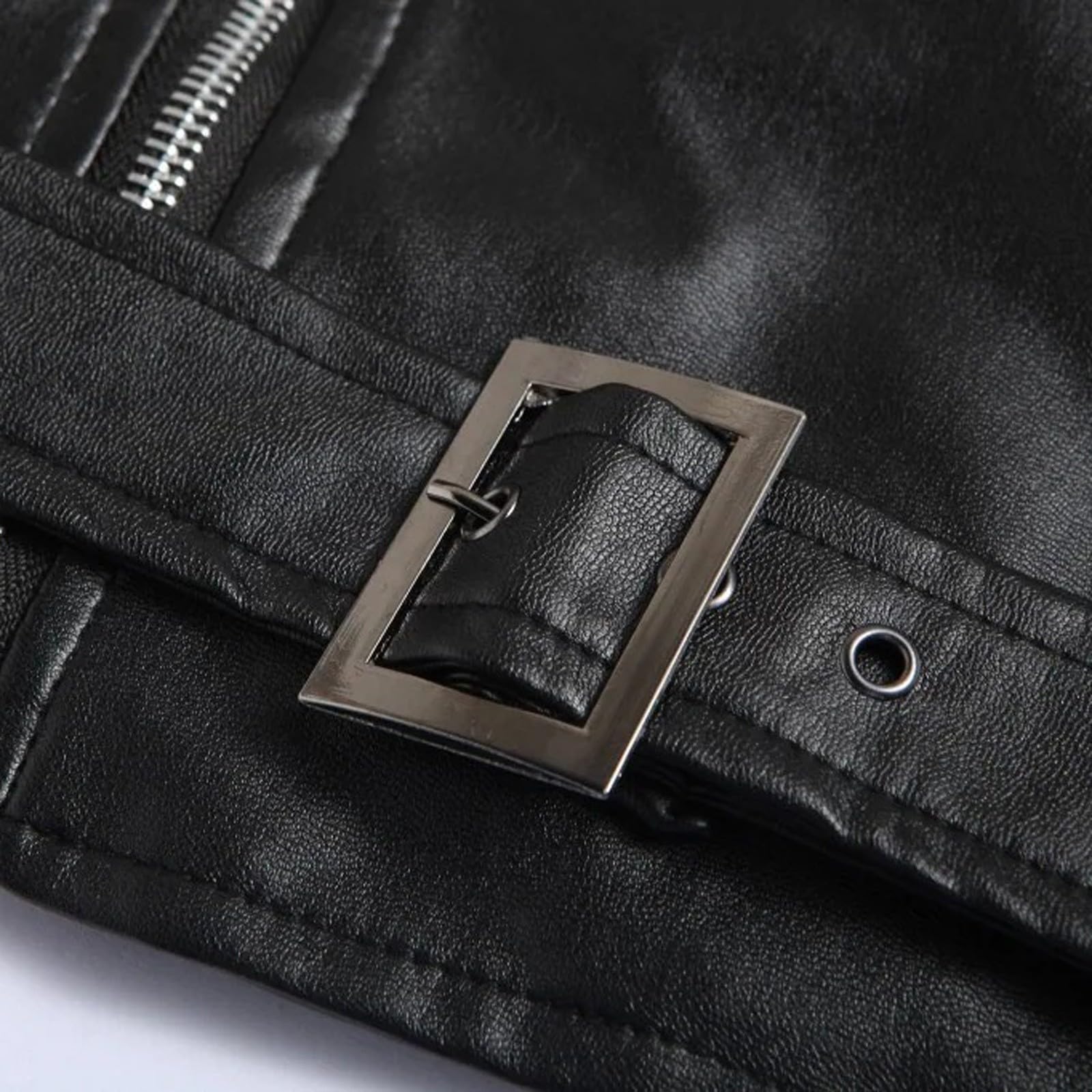 Genérico Chaleco de cuero sin mangas para hombre moderno y elegante cremallera resistente estilo casual perfecto para salidas urbanas