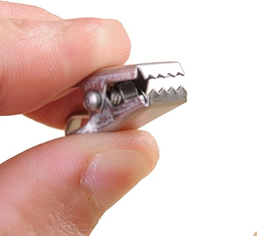 Miniatura 4 de BIHRTC Paquete de 50 clips de cortina de acero inoxidable grueso con ganchos, colgador de luces, soporte de alambre de metal pequeño para ducha,