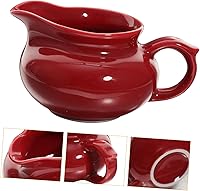 Vista 6 de Jarra de leche de cerámica para salsa de carne, recipiente de salsa de expreso, adorno para salsa, jarra de salsa de arándanos, plato para servir