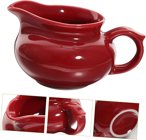 Miniatura 6 de GRIRIW Jarra de leche de cerámica para salsa de carne, recipiente de salsa de expreso, adorno para salsa, jarra de salsa de arándanos, plato para