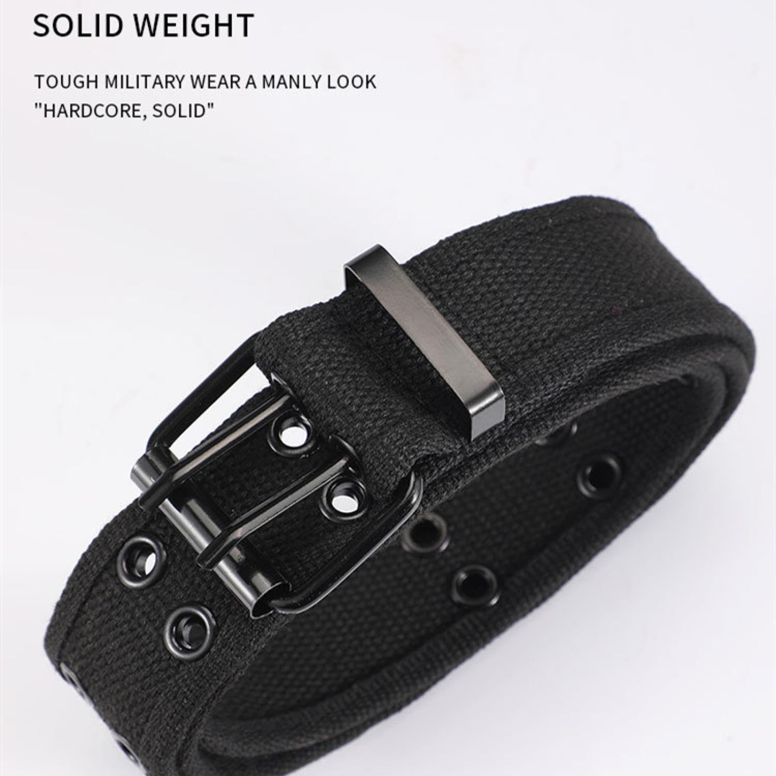 Cinturones de hombre, estilo militar, de lona y nailon, estilo táctico, informal y moderno.