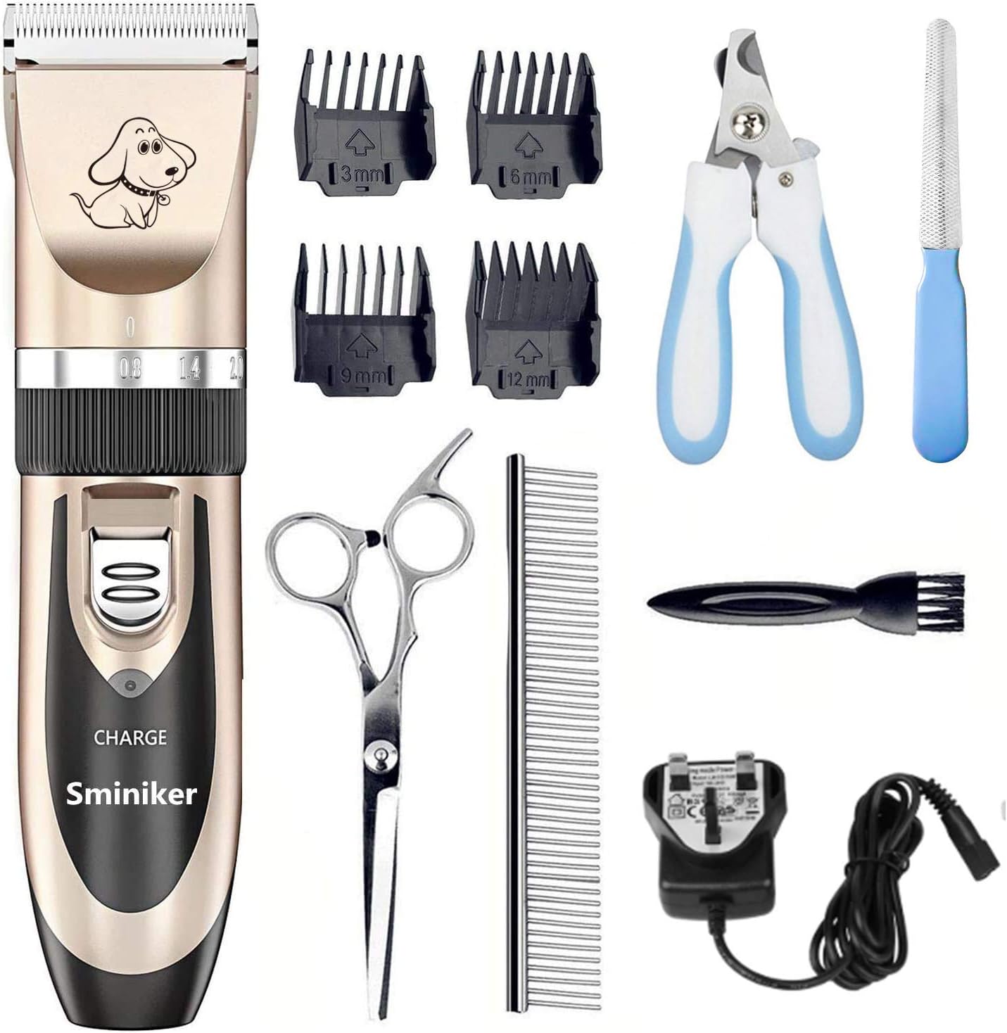 Sminiker Pet Grooming Clippers Low Noise Dog Clippers Cordless Pet
