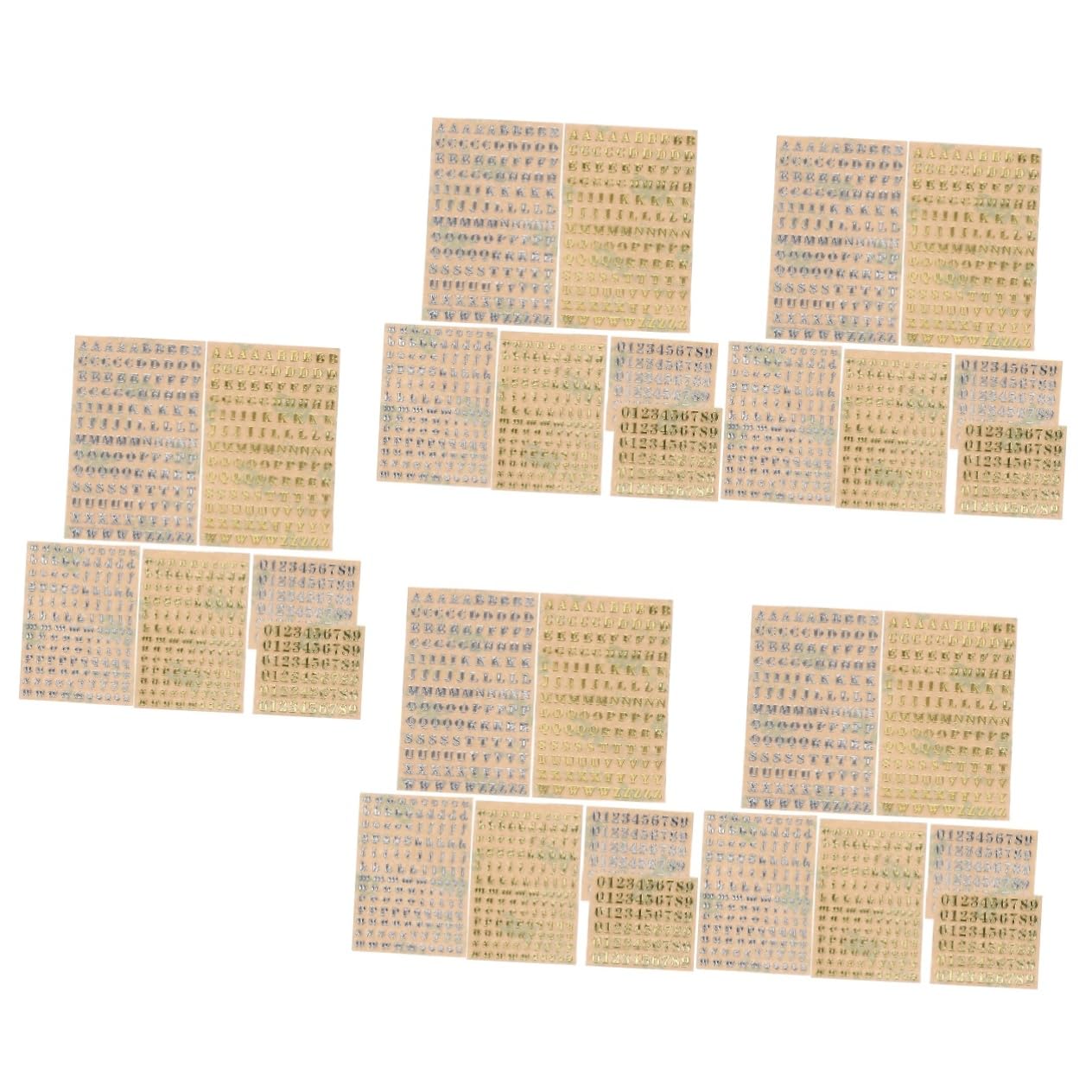 Autocollants alphabet et chiffres pour scrapbooking et marquage créatif Healvian 5 planches