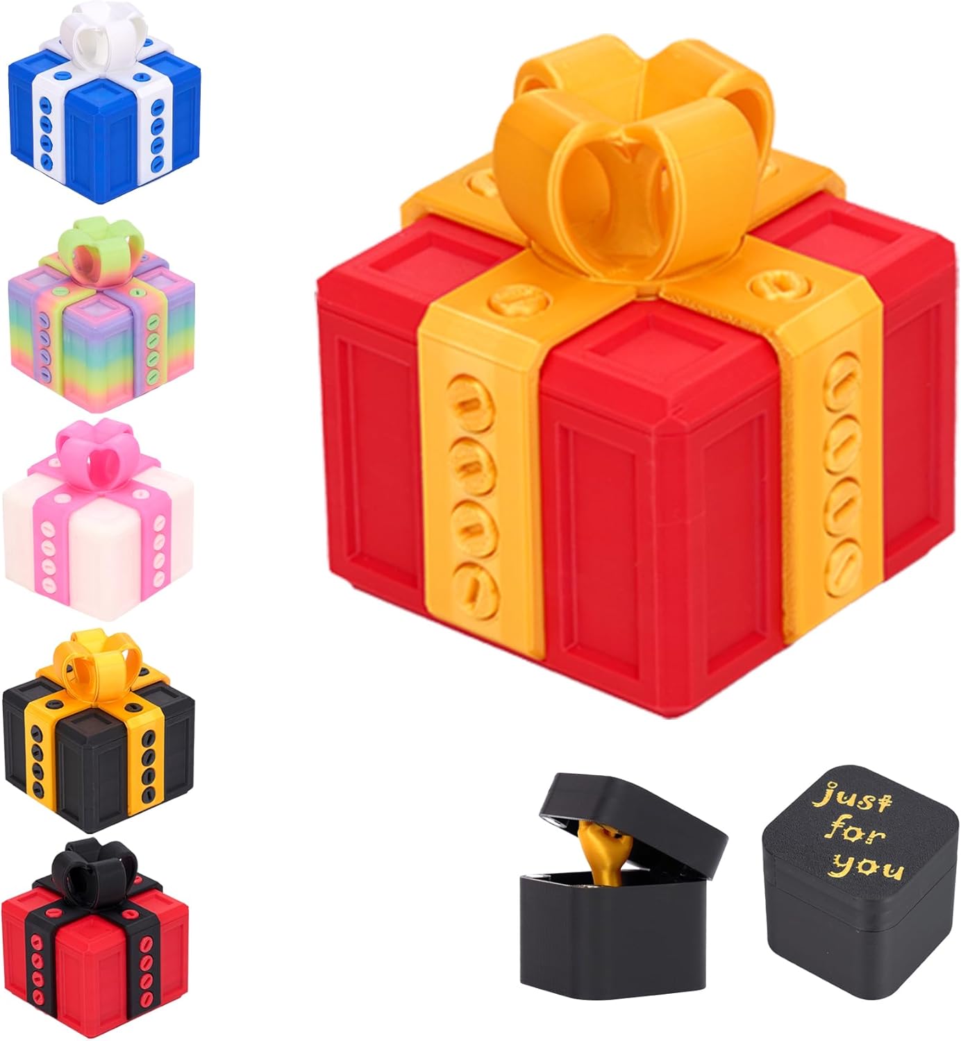 Annoying Gift Box with Screws - A Take-Apart Prank Puzzle That Includes a Finger Trap & Pop-Up Fun, Glows in The Dark for a Novelty Gag Gift