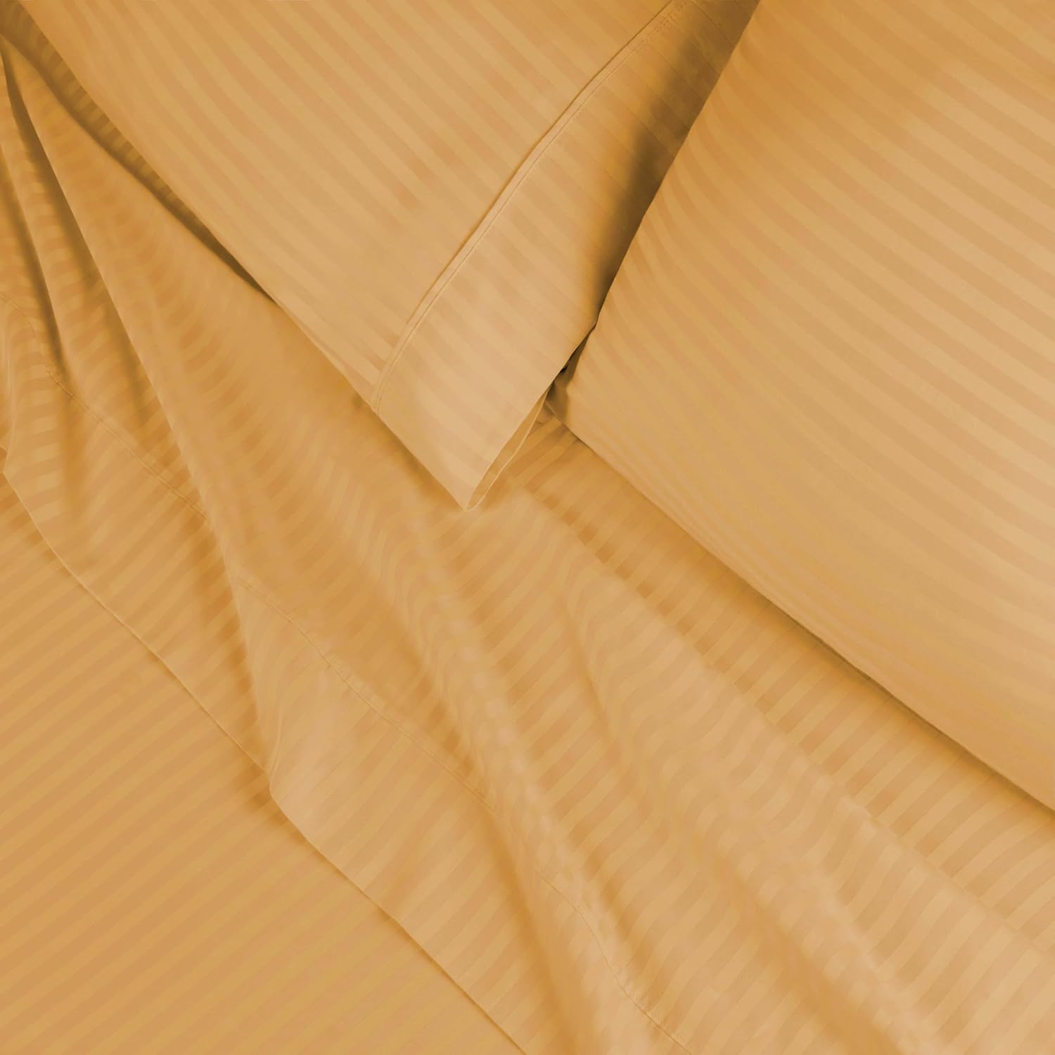 優れたエジプト綿400スレッドカウントベッドシーツセット、伸縮性のあるディープポケットボックスシーツ1枚、フラットシーツ1枚、枕カバ