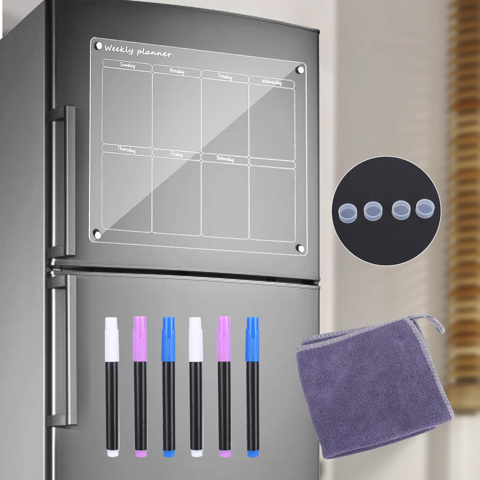 Calendrier Magnétique Frigo Acrylique: Organisez votre Semaine Facilement