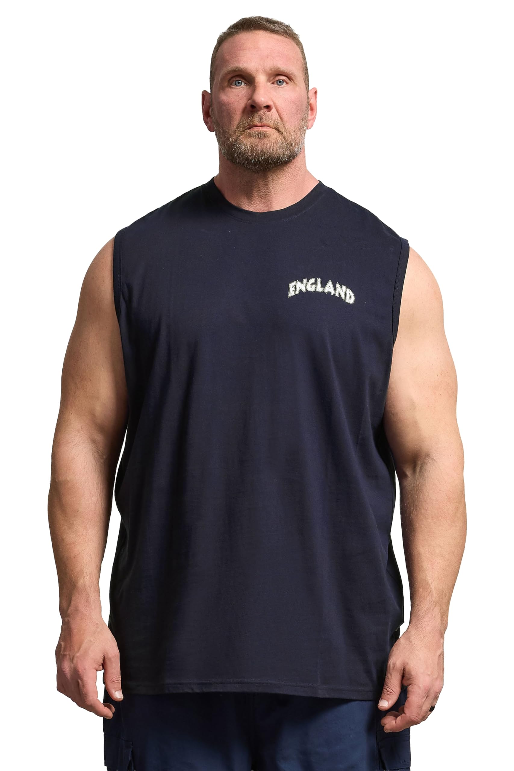 BadRhino Big & Tall Blue Extra Long England 66 Vest - Men's - Plus Size Curve