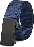 Men's Ratchet Web Belts,Outdoors Hiking Tactical Belt for Men,Nylon No Holes Golf Belts with Automatic Buckle