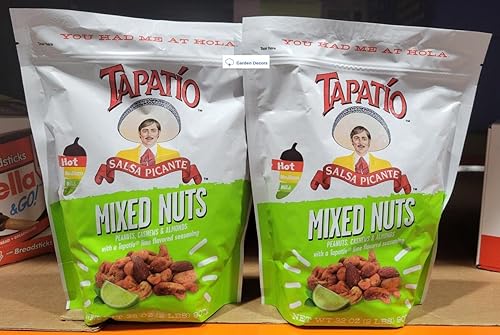 Tapatio Salsa Picante - Nueces mixtas con sabor a lima Tapatio, 31.99oz (dos bolsas)