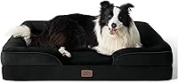 Vista 85 de Bedsure Camas ortopédicas para perros de gran tamaño – Cama lavable grande para perros y gatos, impermeable, cómodo sofá para perros con funda Negro