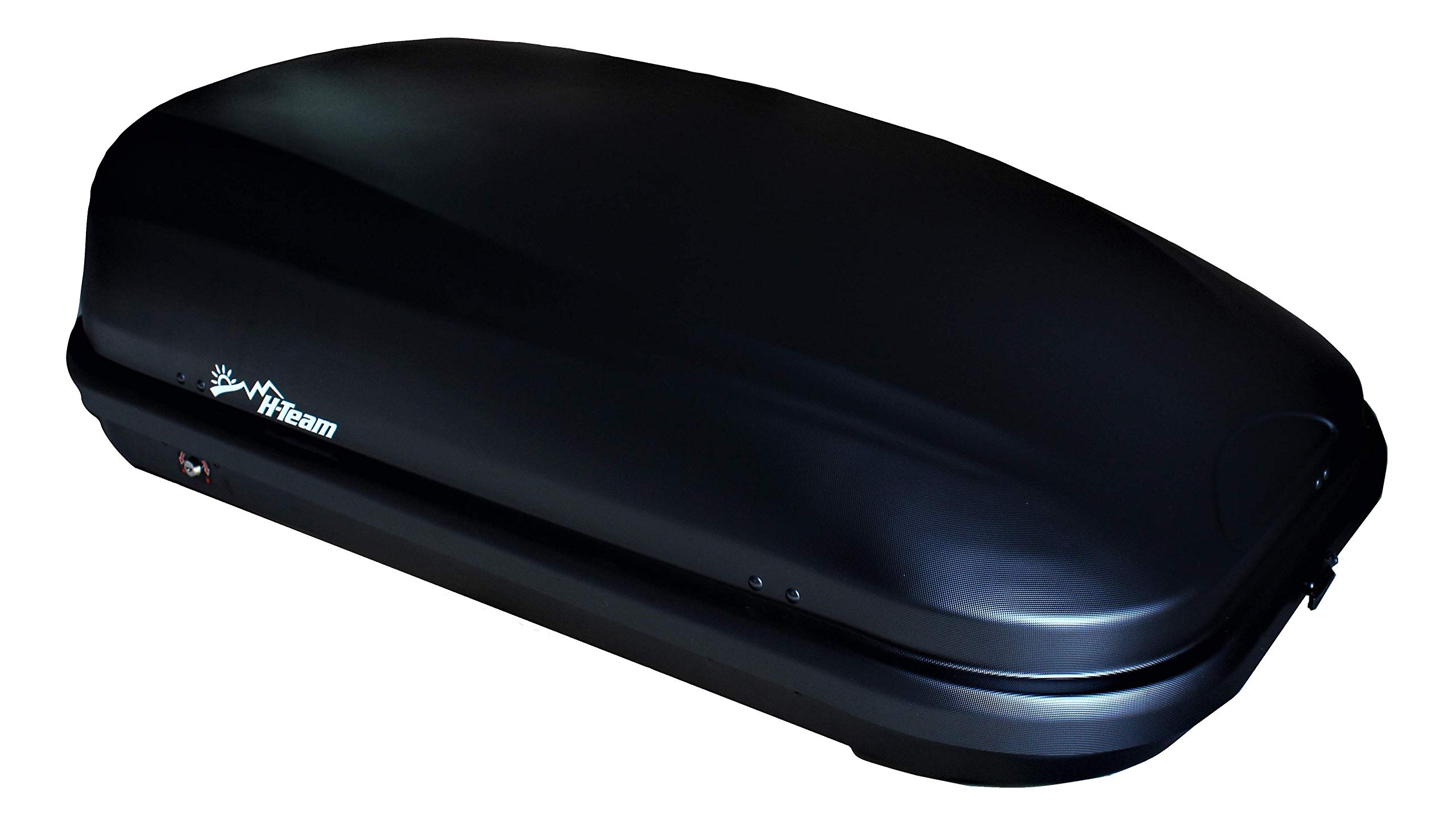 Cofre de techo para coche, 420 L, negro, en relieve, universal, 145 x 94 x 42 cm, ABS lateral derecho, portaequipajes torpedo, compatible hasta 8 cm, cierre de llave