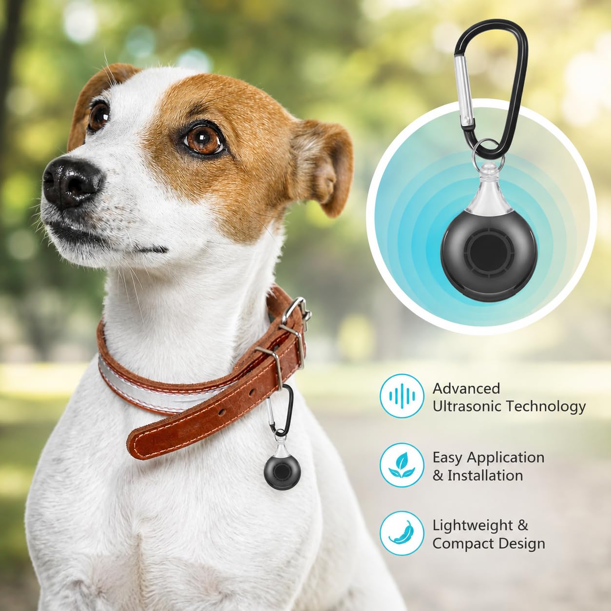 Lot de 3 répulsifs anti-tiques et puces à ultrasons pour chiens et chats