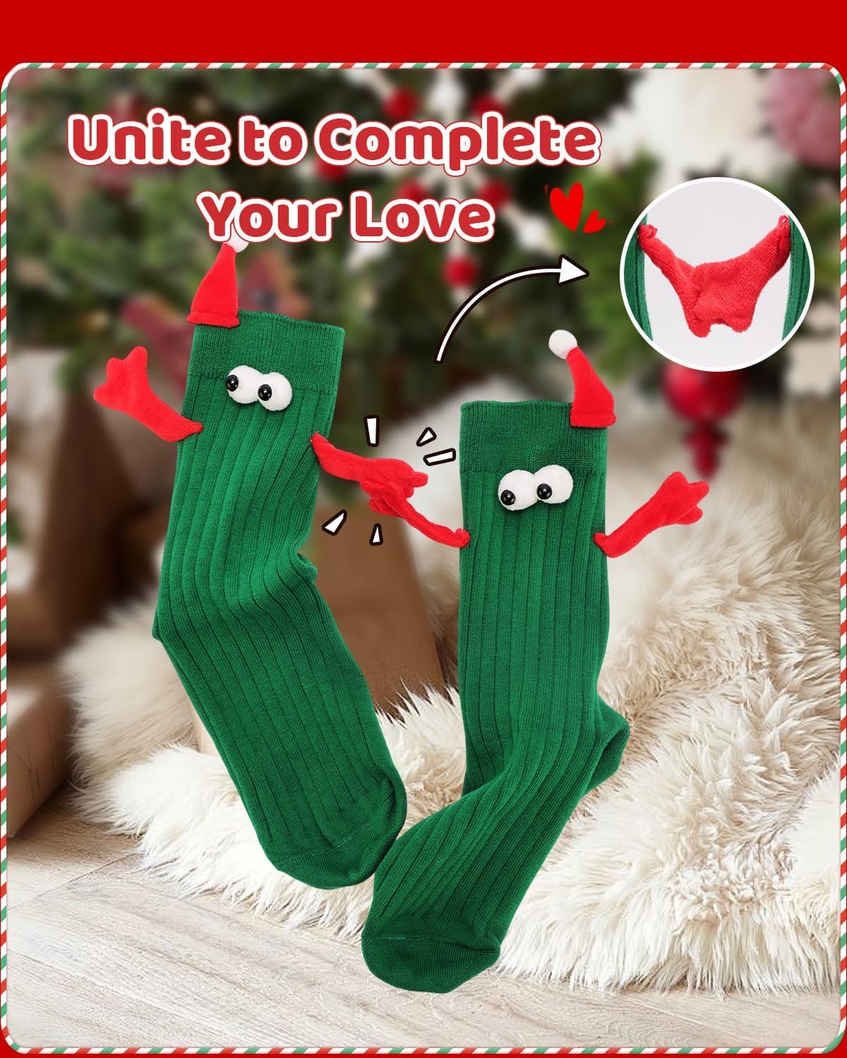 Funny Christmas Socks, Stocking Stuffers for Teens, White Elephant Gifts for Adults Teen Boys Girls Bestie - Image 3