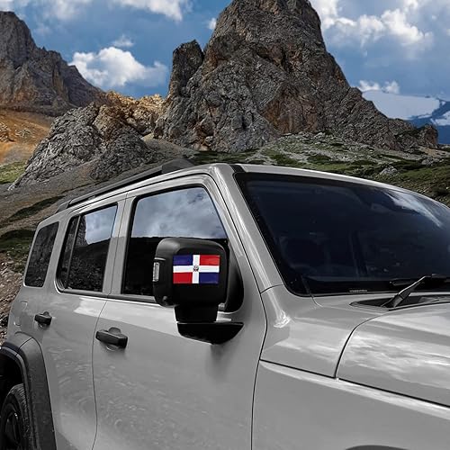 Miniatura 6 de CANTENDO Paquete de 3 calcomanías de bandera dominicana, calcomanías reflectantes de vinilo para automóvil, calcomanías impermeables para