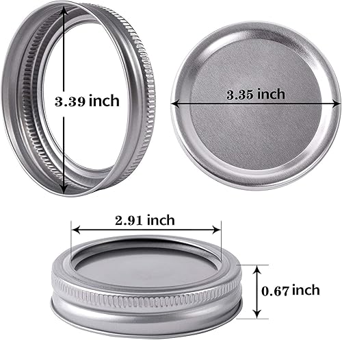 Miniatura 7 de 24 tapas de conservas de boca regular adecuadas para tarros de bola o Kerr, tapa de tarro de masón de boca pequeña