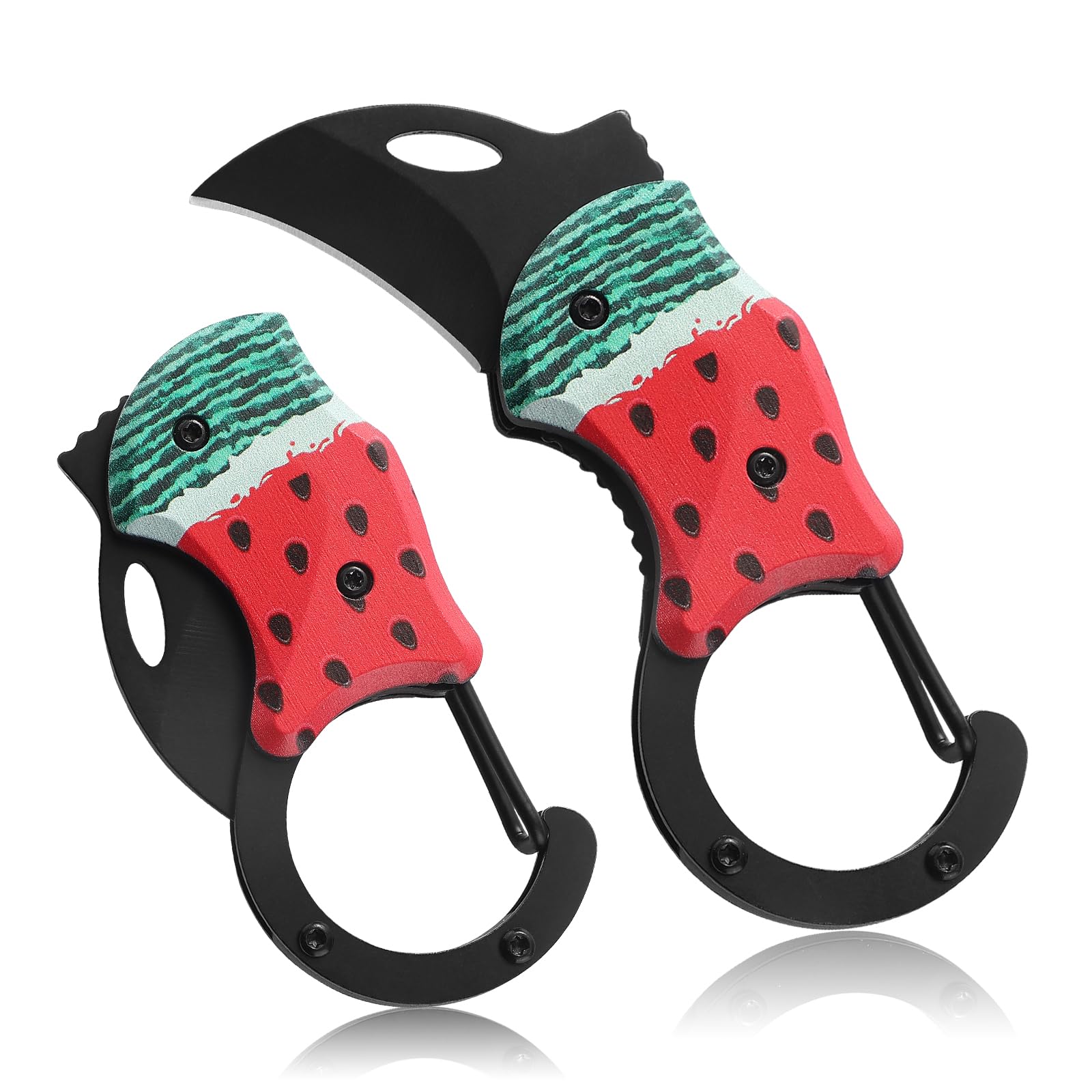 Small Pocket Knife for Women Men, Cute Folding Knife Box Cutter, Mini EDC Knives for Everyday Carry, Folding Utility Knife with Unique Watermelon Design, Ideal Gifts for Men and Women