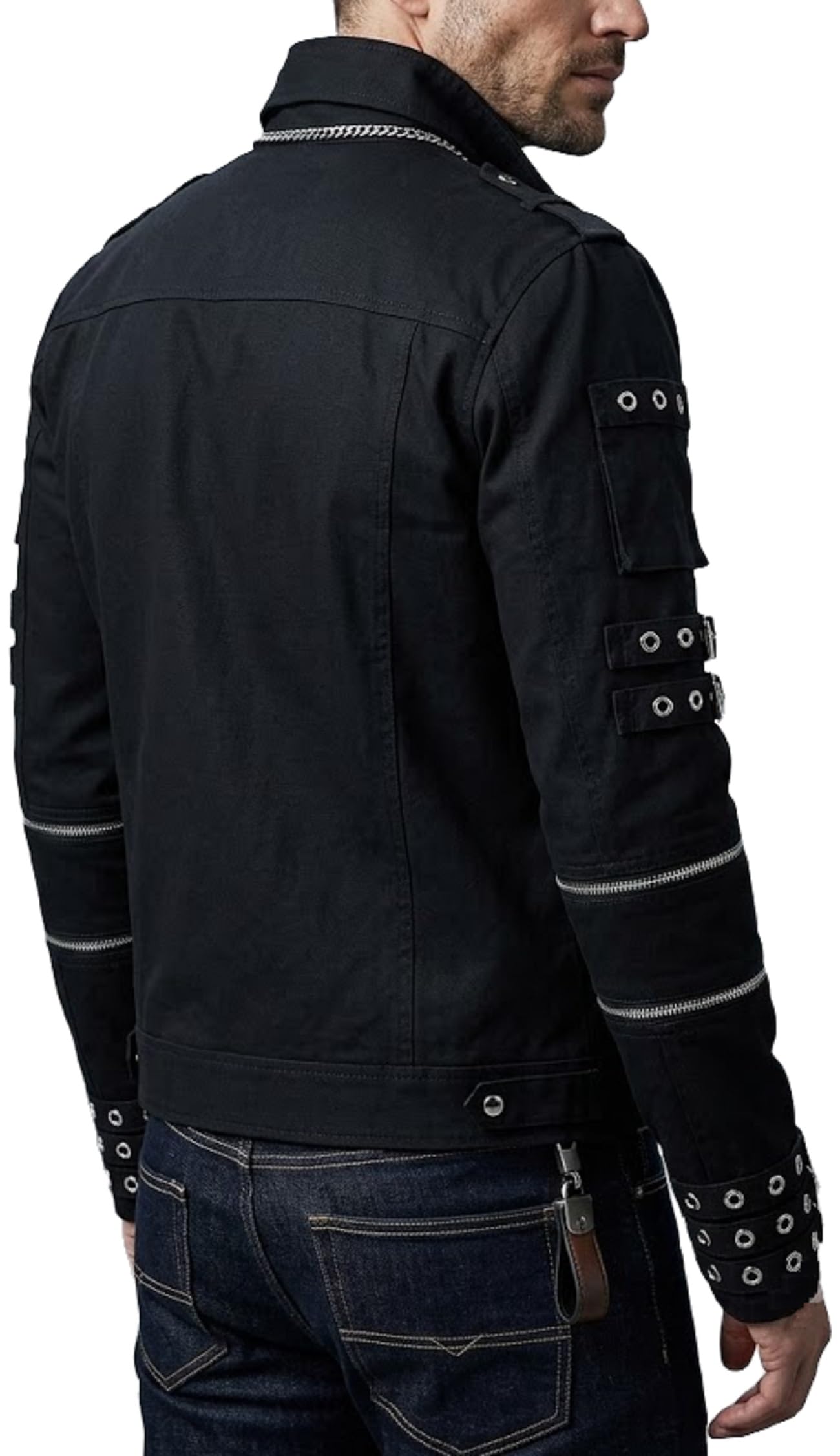 Herren 80er Jahre Pop Star inspirierte Konzertstil-Kollektion Kostüm Oberbekleidung