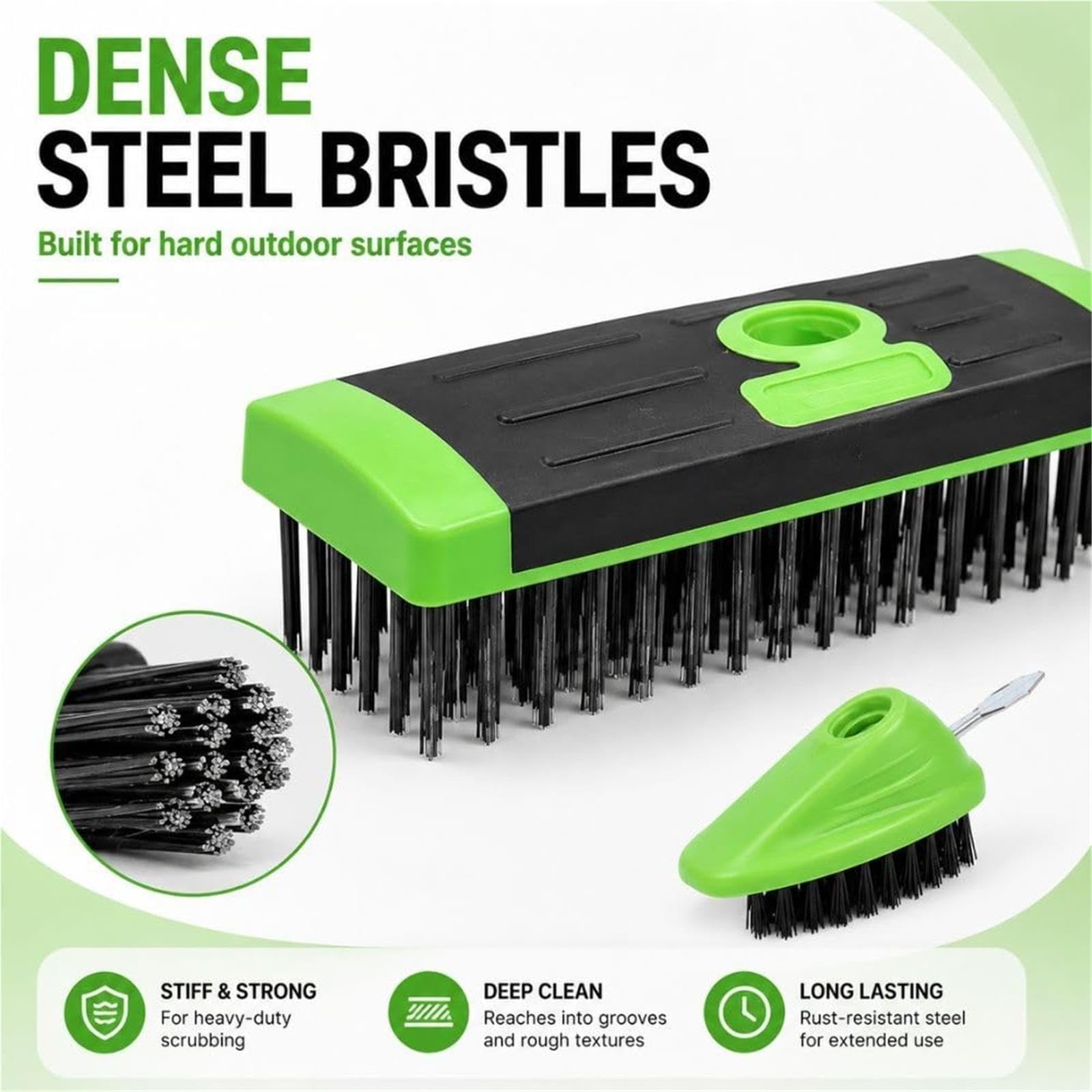 Brosse en Fil Robuste pour Terrasses Brosse à récurer for sols
