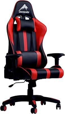 Contieaks Roussel V2 Gaming Chair, Red, Synthetic Leather, 4D Armrest, 347805, Width 28.3 x Depth 28.3 x Height 28.3 x 47.2 inches (71.5 x 71.5 x 119.5 - 125.5 x 47 cm)