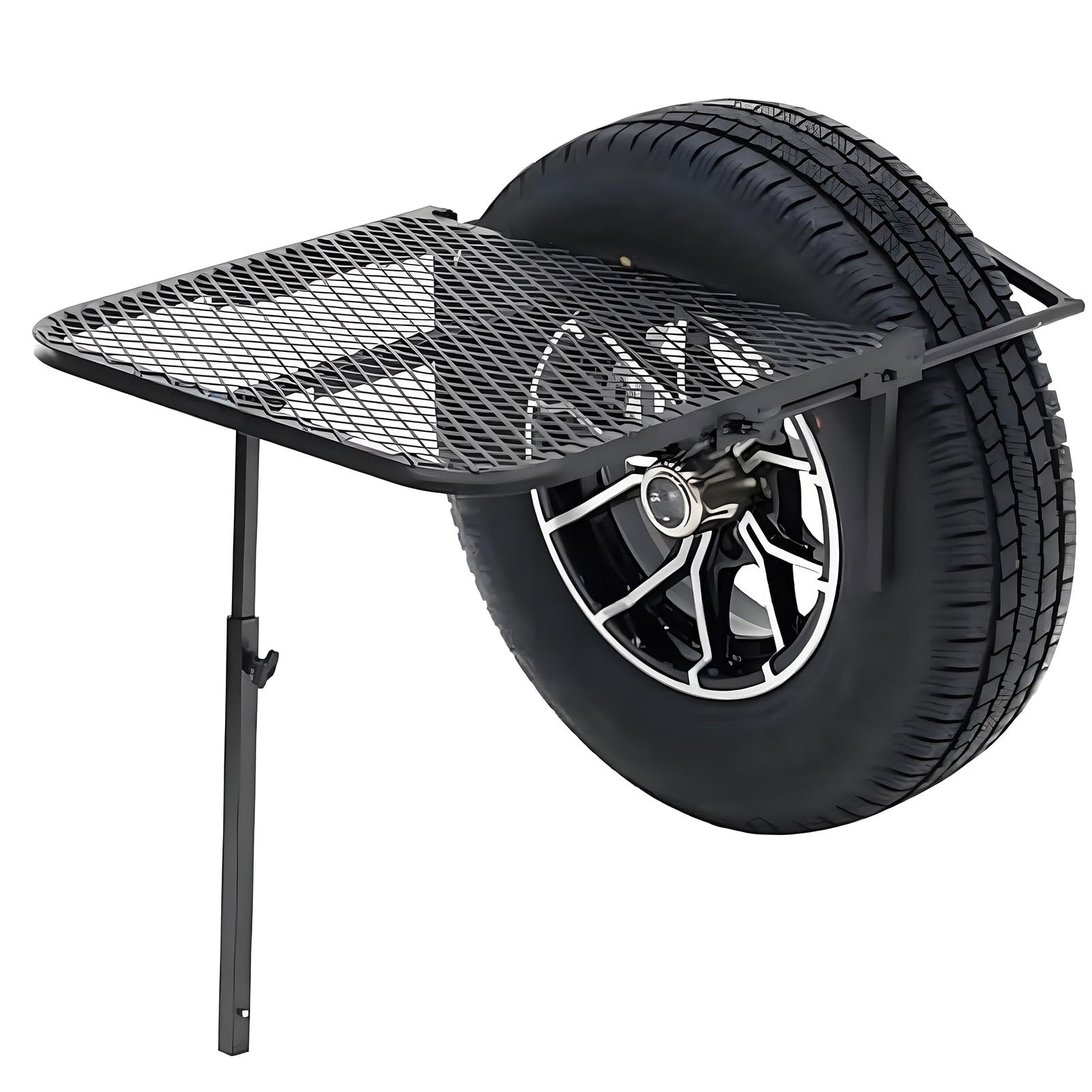 Table à tréteaux portable pour pneus de voiture pour l'extérieur, café, salle à manger, cuisine, pique-nique, barbecue, camping, table de camping pliante légère avec hauteur réglable, mini tables de