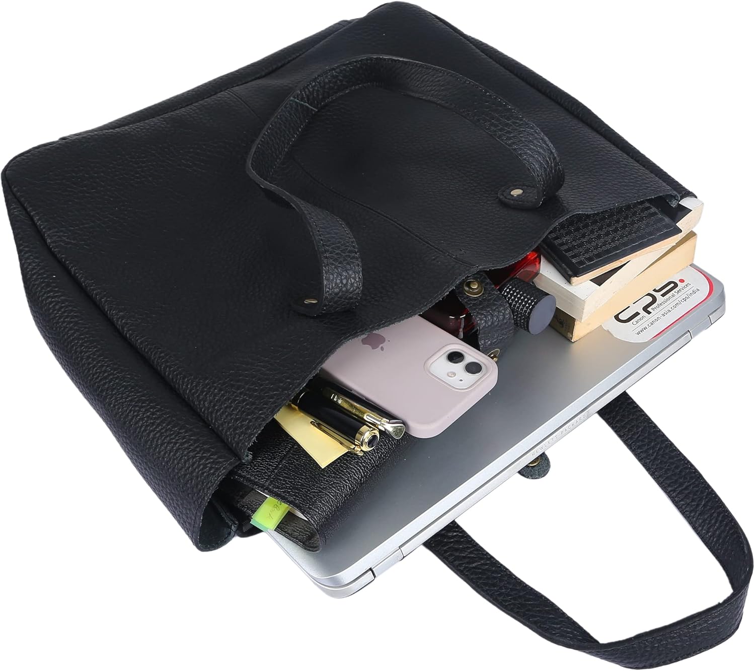 KomalC Leather Tote Bag for Women Purse Satchel Travel Bag Shopping Carry Messenger Multipurpose Handbag - Image 2