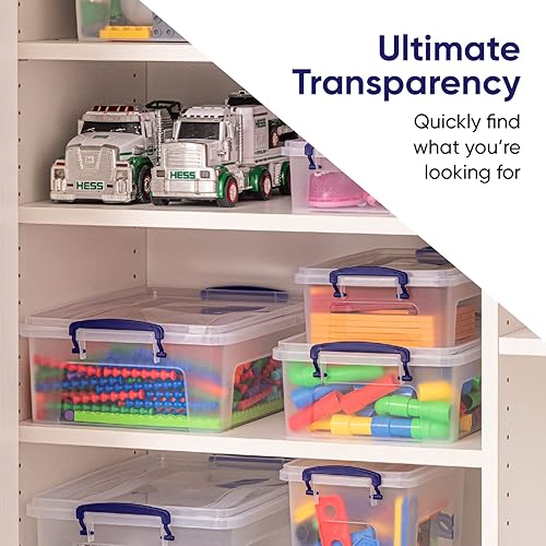 Miniatura 8 de Superio Cajas de almacenamiento transparentes con tapas, contenedores de plástico sin BPA de 22 cuartos de galón, contenedores para organizar, cajas