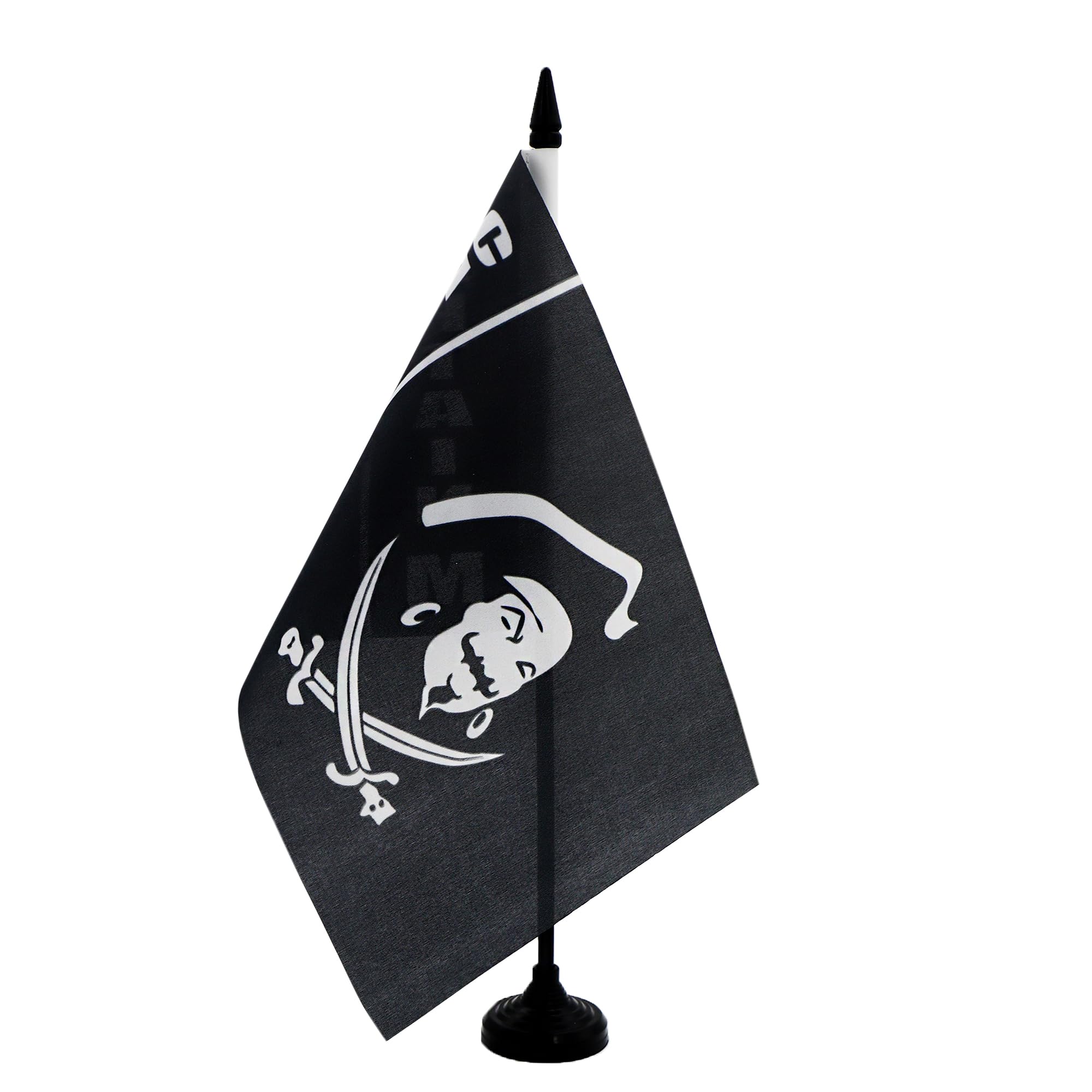AZ FLAG Piraten Tischflagge "Don't Give Up The Ship" - 21x14 Cm Mit Schwarzem Sockel