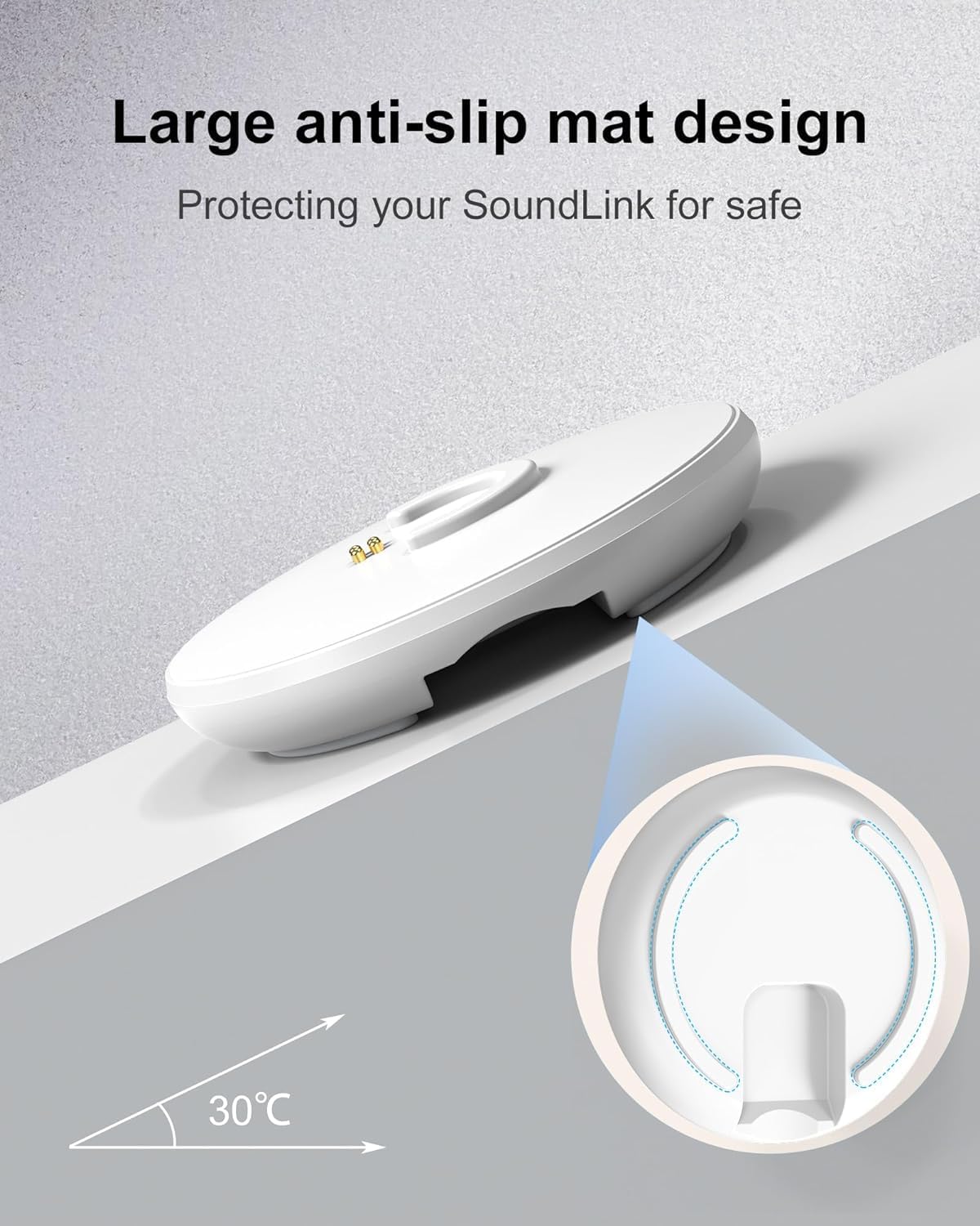 Charging Dock for Bose Speakers - Revolve, Revolve+ (Series II), Plus 2 - Includes Plug & Micro USB Cable, Silver - Image 5