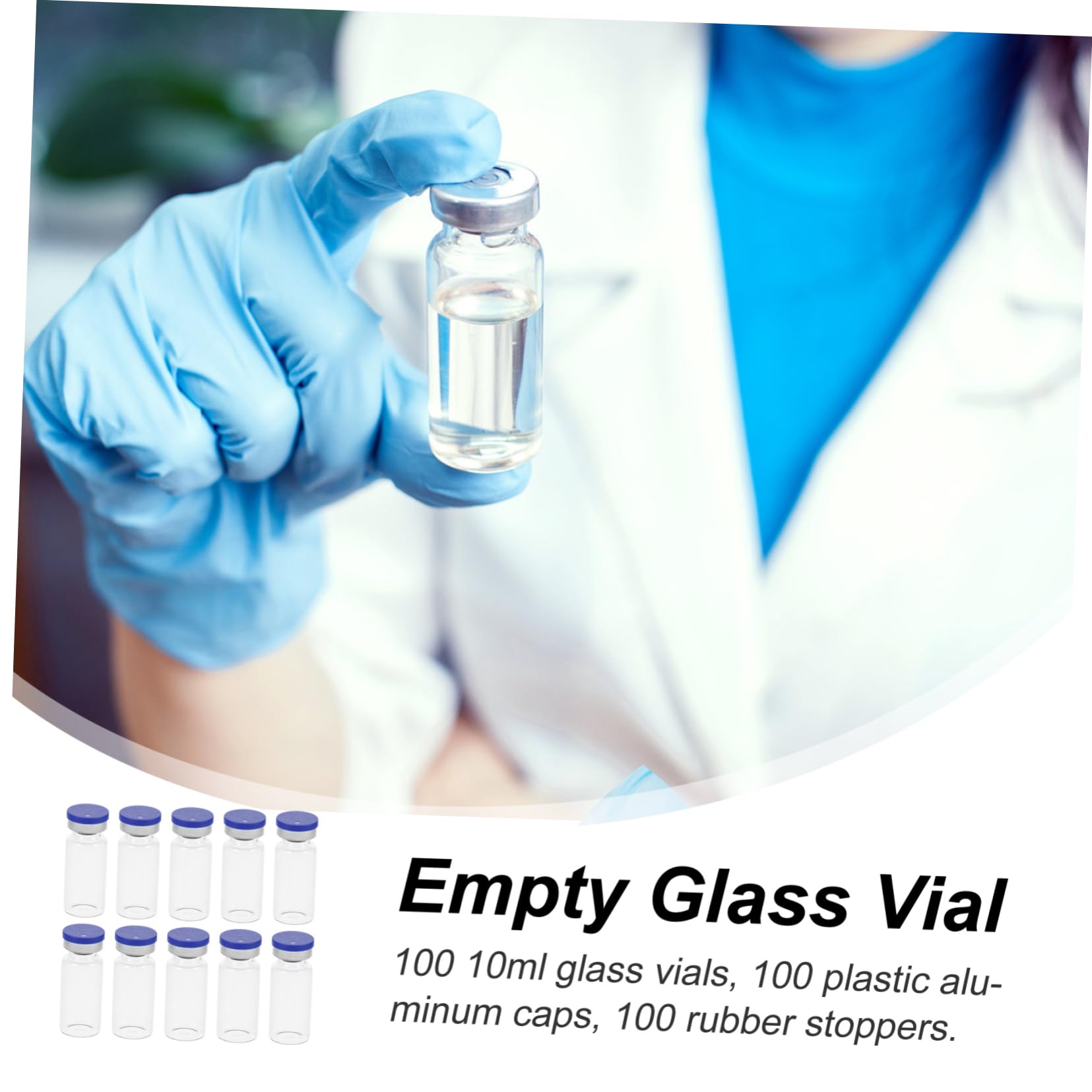 Alipis 100stücke Transparente Glasfläschchen Klare Flaschen Mit Deckel Leere Glasflaschen Experimentierfläschchenflasche Nachfüllbare Glasflaschen