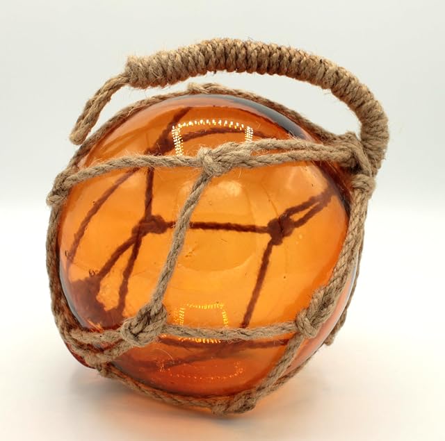 Foto 2 de 5 de Sea-Club Bola de Pescado de Cristal & Tauwerk/Sisal Amber decoración marítima