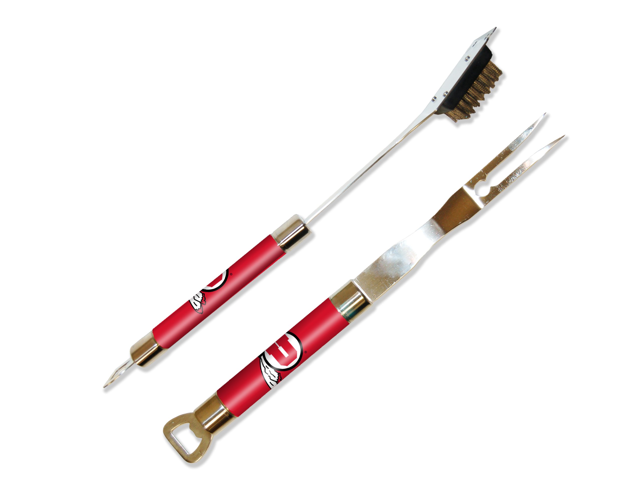 Northwest NCAA Utah Runnin Utes Barbeque Fork and Grill Cleaner Set
