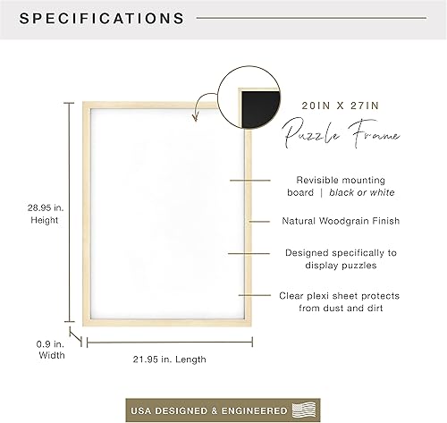 Miniatura 8 de MCS - Marco para rompecabezas (24.0 x 30.0 pulgadas y más pequeños), color negro (65746)
