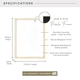 MCS Frame for Puzzles, Natural, 20 x 27 in or smaller