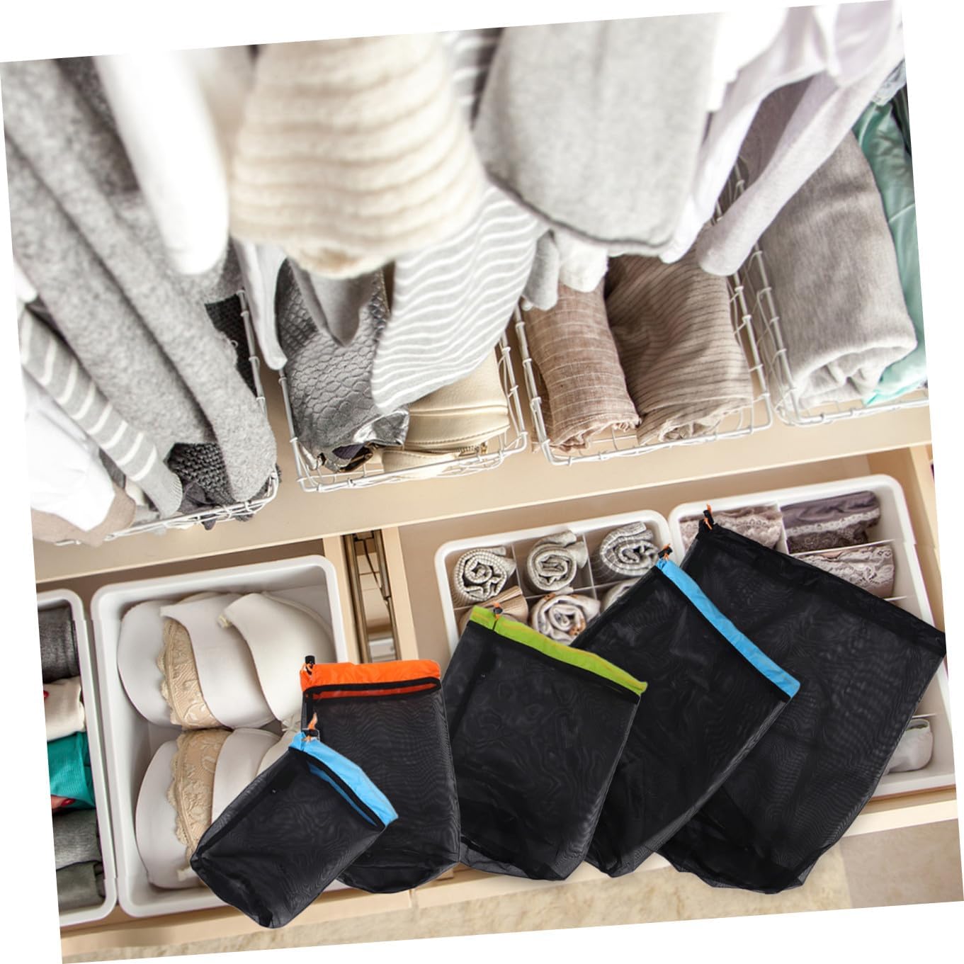 Milisten 1 Set Travel Compression Stuff Sack for Outdoor Gear and Clothing Durable Mesh Storage Bags for Camping Backpacking and Travel Reusable Design