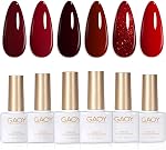 GAOY Pastel Pink Blue Gel Nail Polish Set, 6 Colors Green Yellow Nude Spring Soak Off UV Light Cure Gel Polish Kit for Salon and Nail Art DIY at Home