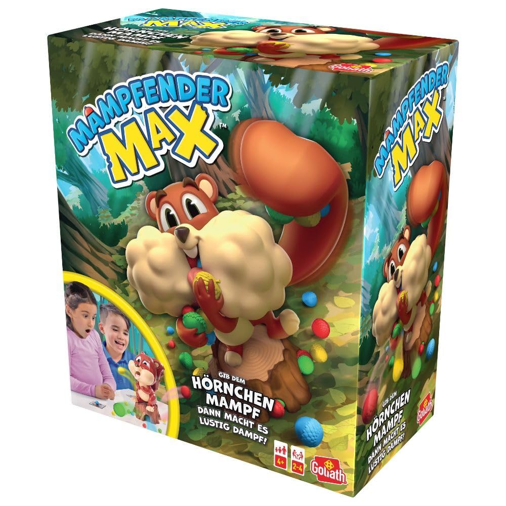 Goliath Mampfender MAX, Juegos de Mesa para niños a Partir de 4 años, Juego de Mesa para 2 a 4 Jugadores, Juego Divertido para niños, Jugar con la Familia o con Amigos