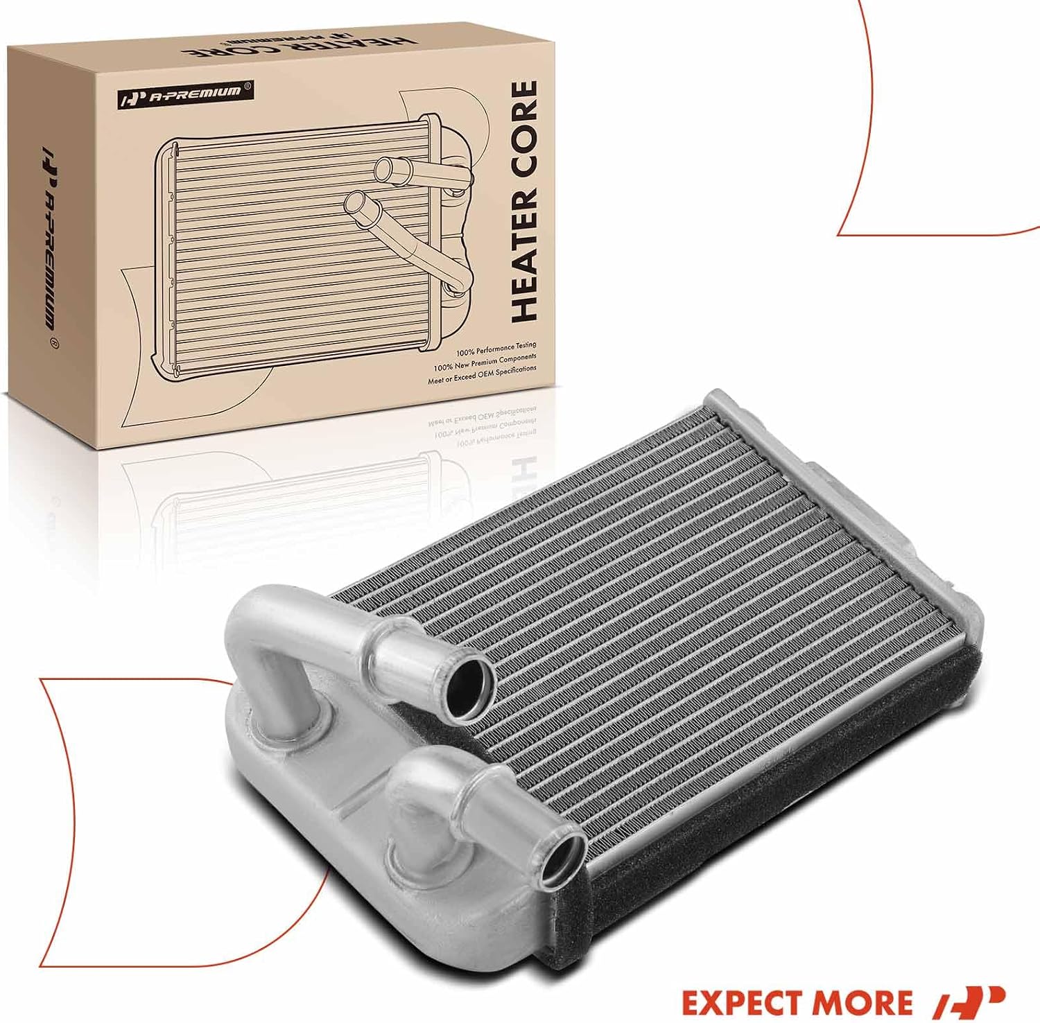 A-Premium HVAC Heater Core Compatible with Audi Q7 2007-2016 & Volkswagen Touareg 2004-2017, 3.0L 3.2L 3.6L 4.2L 4.9L 5.0L, Rear, Replace# 95557207000, 95557207001