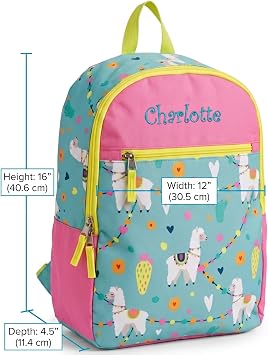 DIBSIES Personalized Grab n Go Llamas Backpack