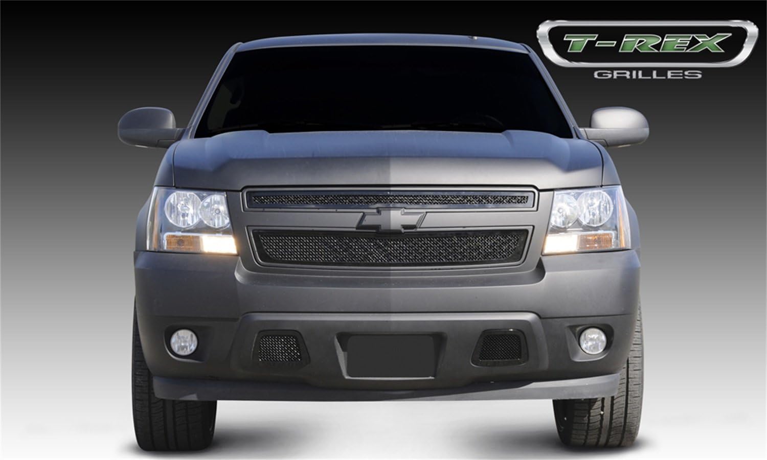 T-Rex 51051 Upper Class Small Mesh Steel Black Finish Grille Overlay for Chevrolet Tahoe Suburban Avalanche