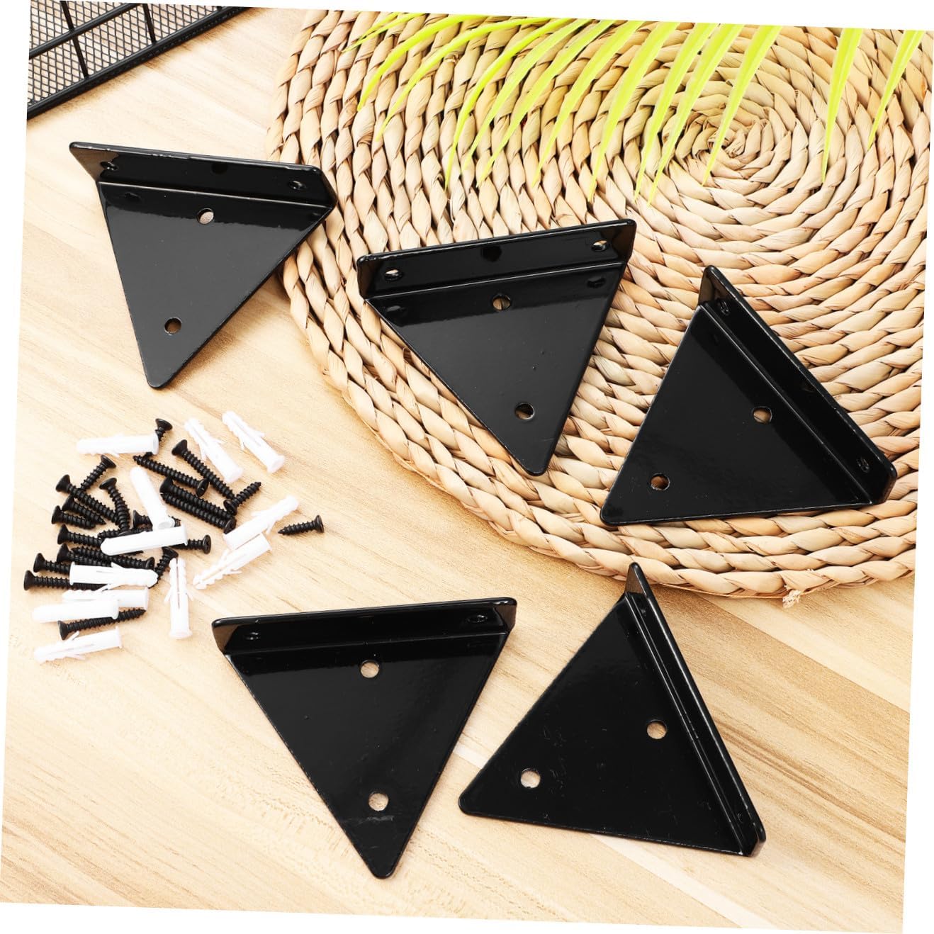 6pcs Hidden Floating Shelf Brackets Heavy Duty Metal Supports for Wall-Mounted Storage Design Space-Saving Bracket Hardware for Home Office Decor