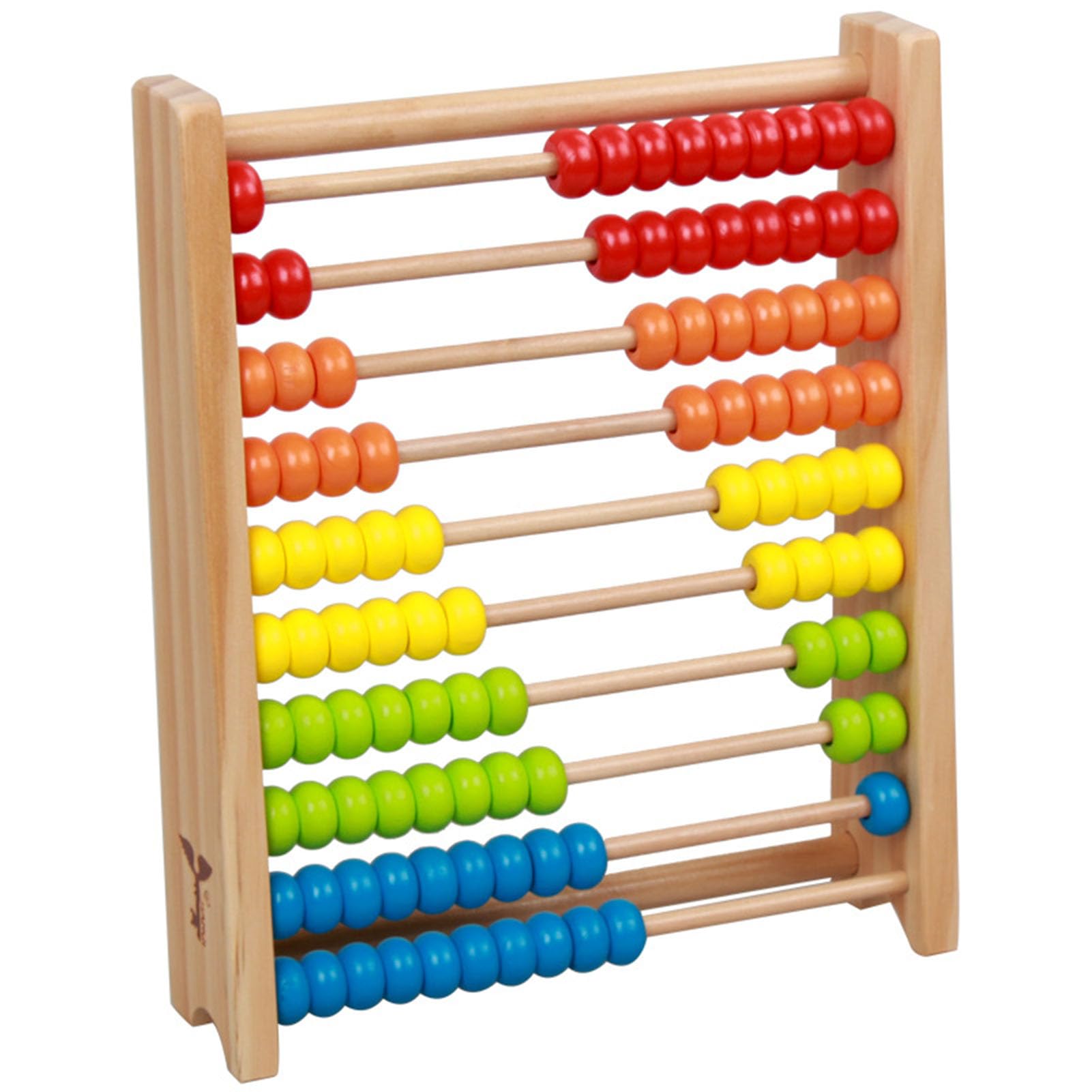 Ábaco de Cuentas de Madera Montessori arcoíris