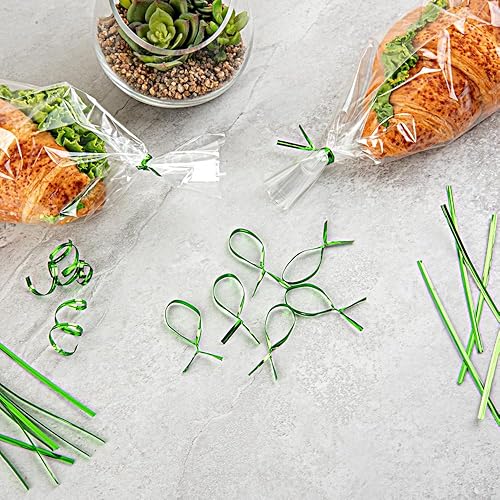 Vista 29 de Restaurantware Bag Tek - Lazos giratorios de 4 pulgadas para bolsas de golosinas, 500 lazos duraderos para bolsas de café, alambre de metal flexible