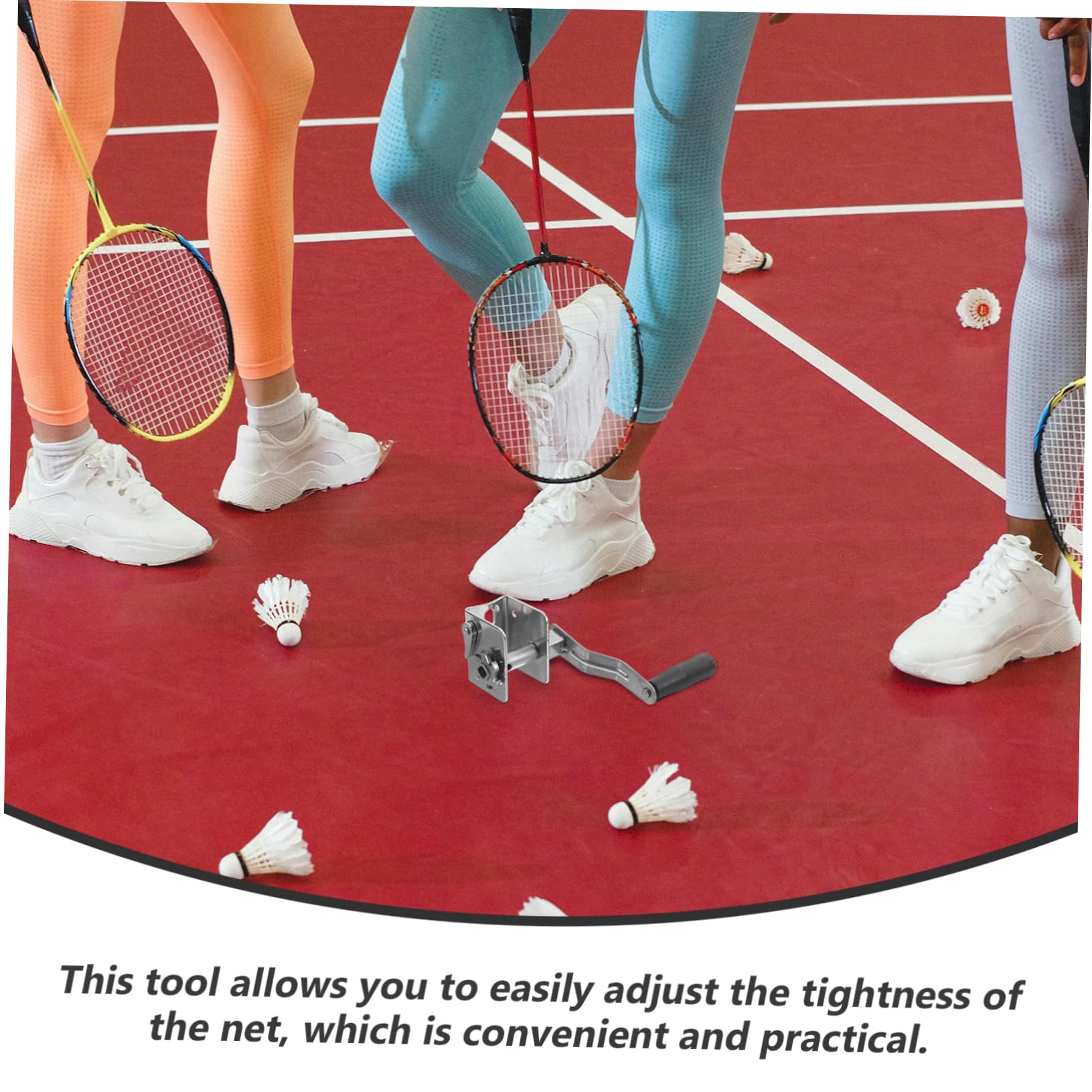 Tendi Rete Manuale in Ferro per Pallavolo e Badminton, Portatile Resistente per Sport All'aperto
