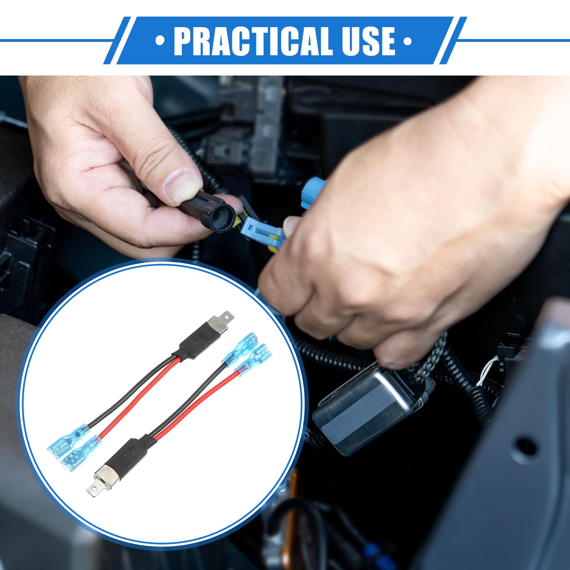 A ABSOPRO 2pz H1 Maschio LED Faro Adattatore Cablaggio Presa, Universale per Auto