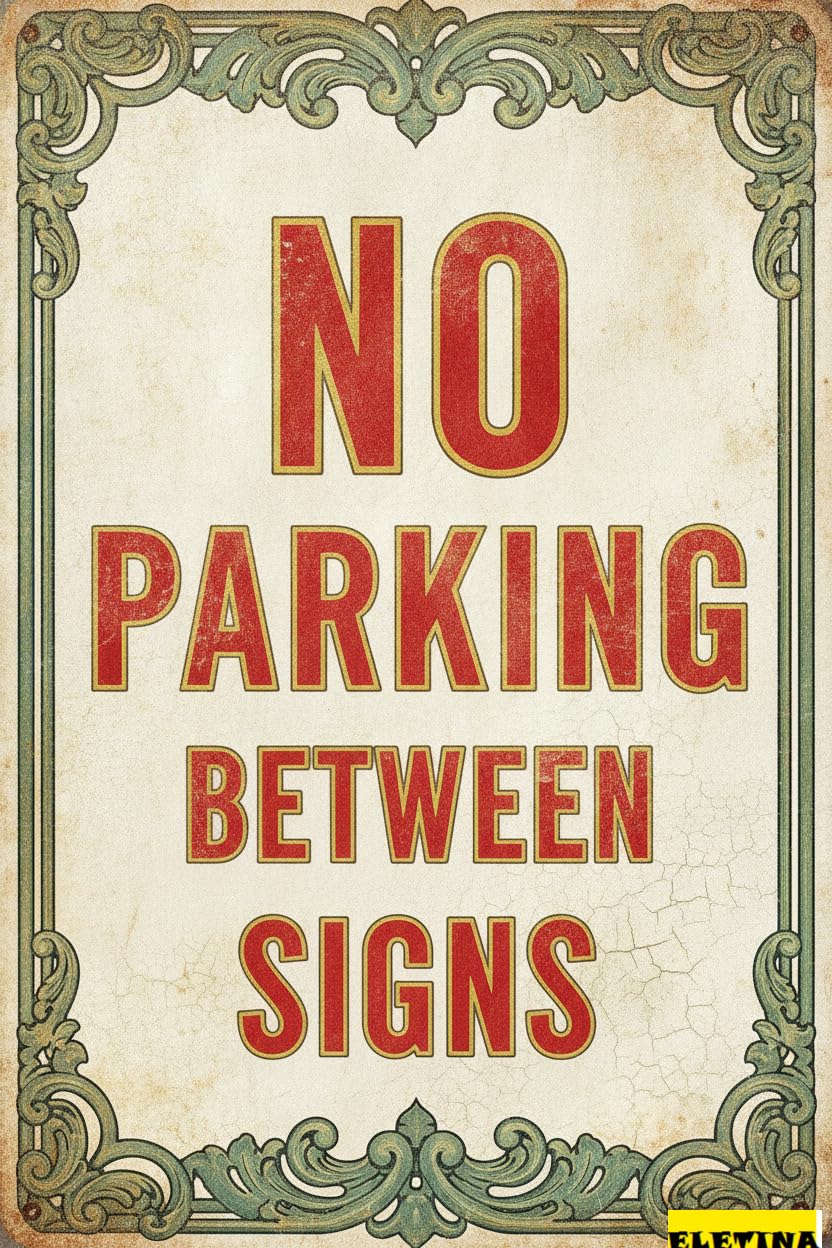 Personalized Sign for Man Cave Warning No Parking Between S Metal Wall Safety Warning Aluminum Porch S Garden Driveway High Way Gate 8x12in Metal Quality Private Property Decorative