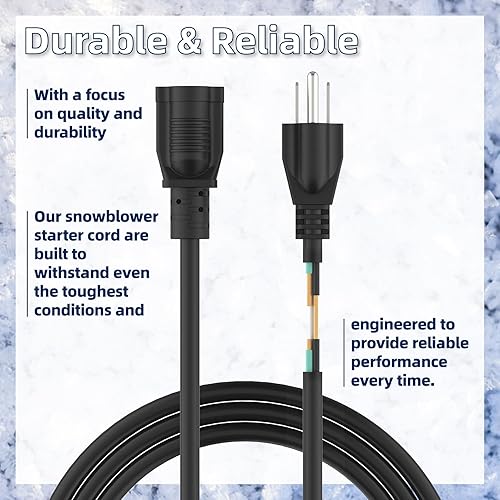 Miniatura 3 de Cable de arranque eléctrico para soplador de nieve 02483100 compatible con Ariens Cable de arranque eléctrico de repuesto para Ariens, MTD, Murray,